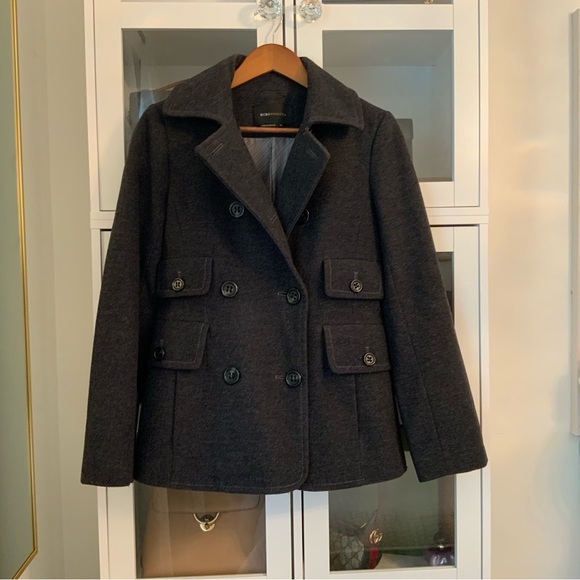 BCBGMaxazria Wool Blend Winter Coat Jacket Grey Size XS - Picture 4 of 13